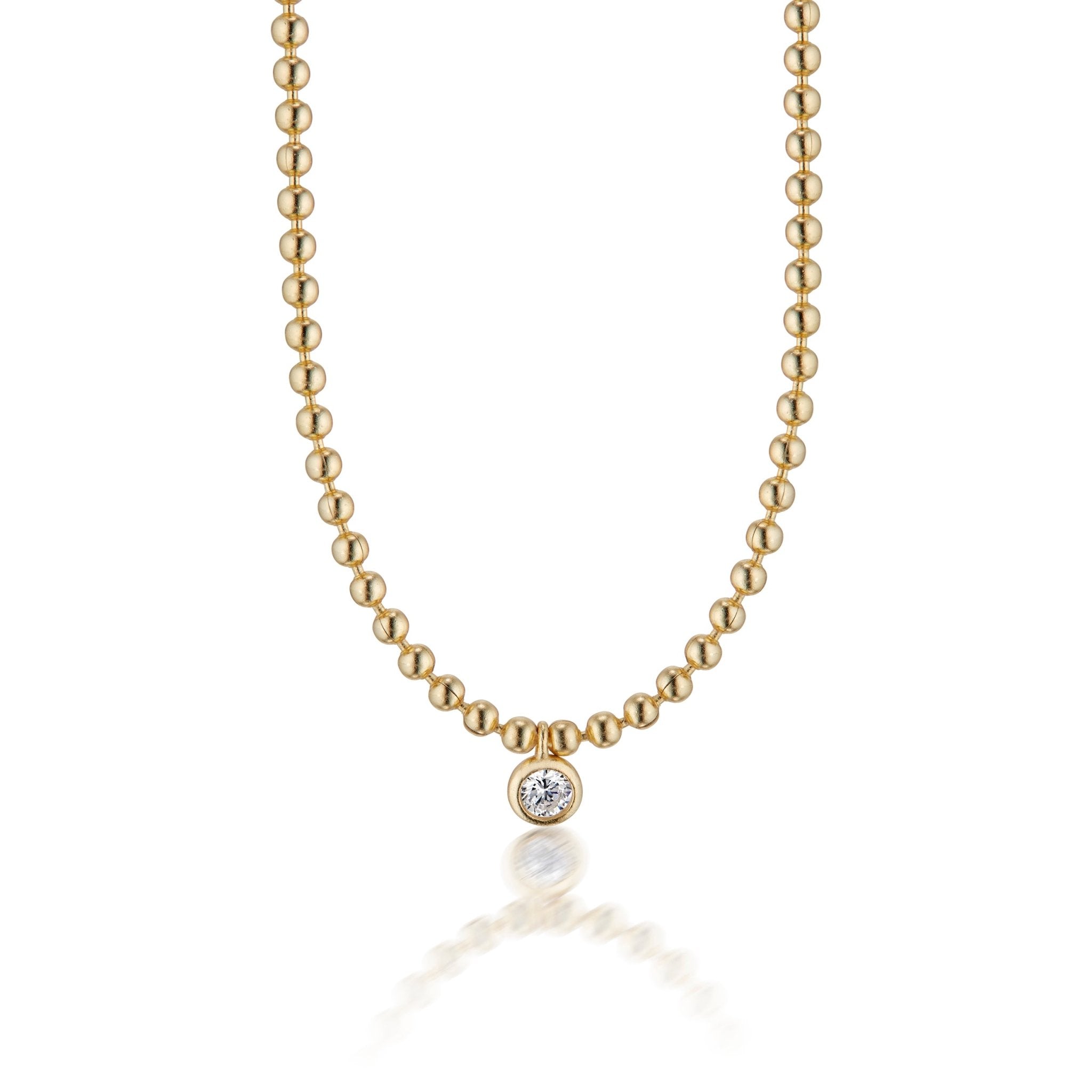 Juliette Gold Ball Necklace - elliparr