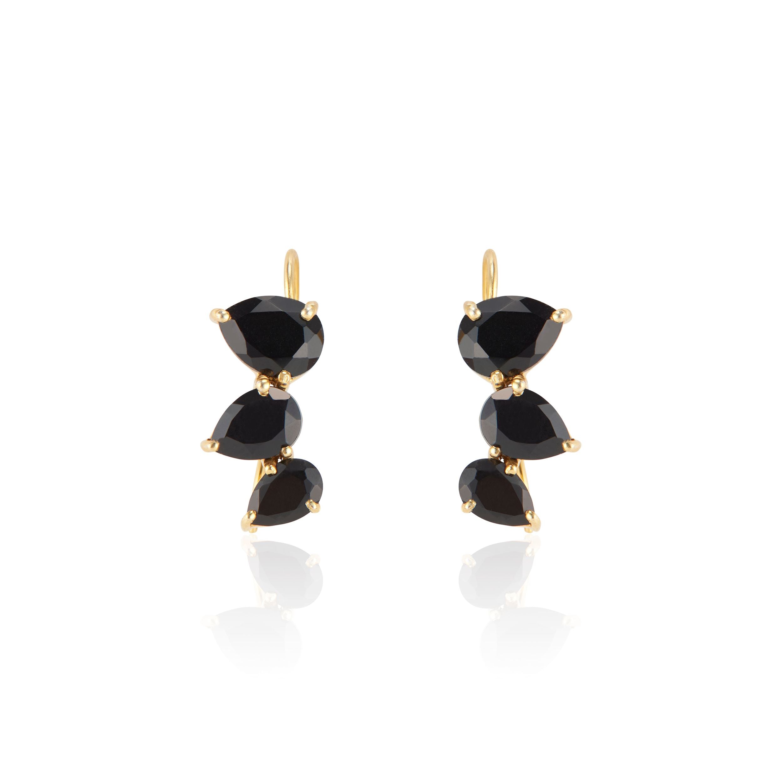 Crawler Earrings | Black Onyx