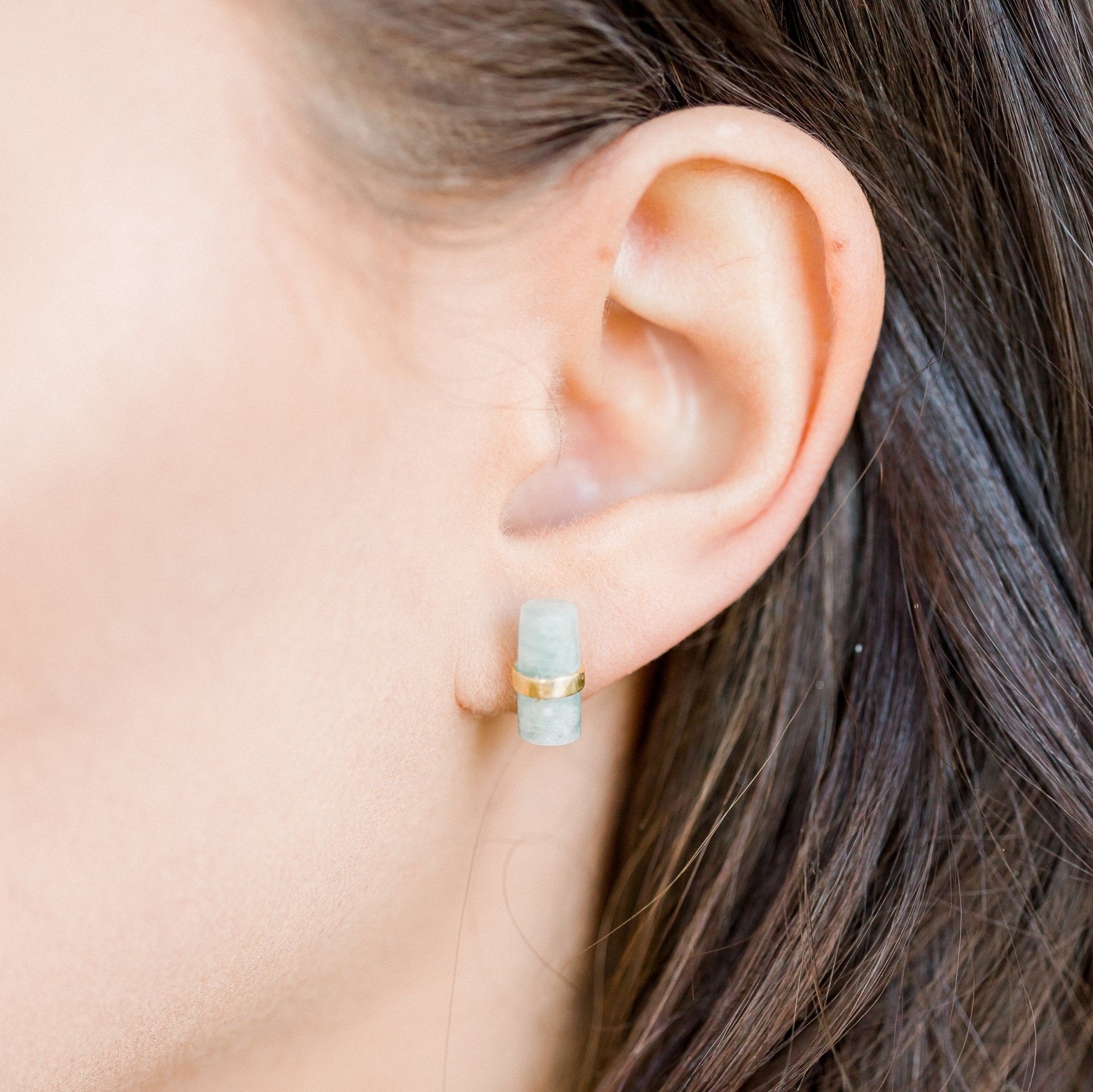 Layne Pillar Studs | Amazonite - elliparr