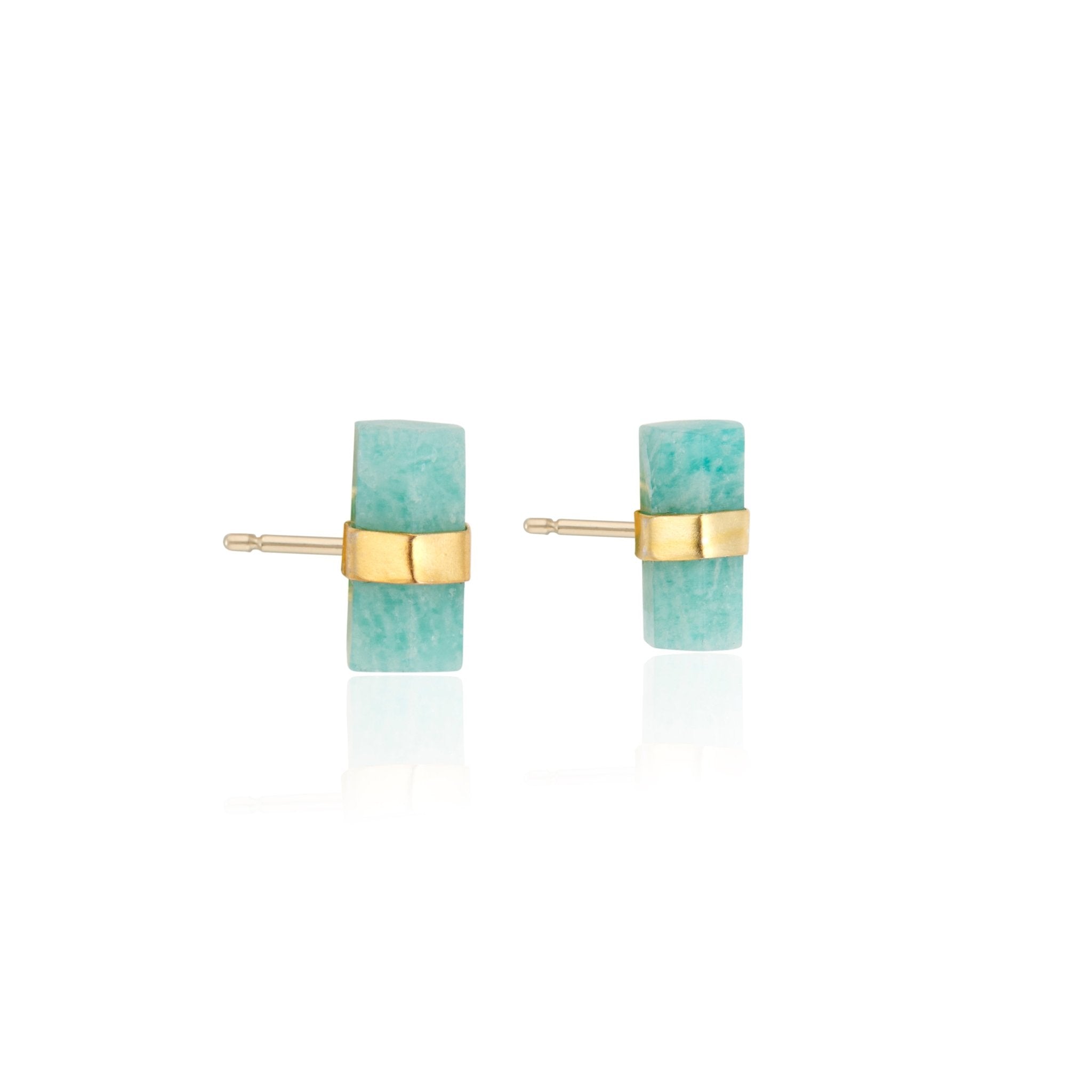 Layne Pillar Studs | Amazonite - elliparr