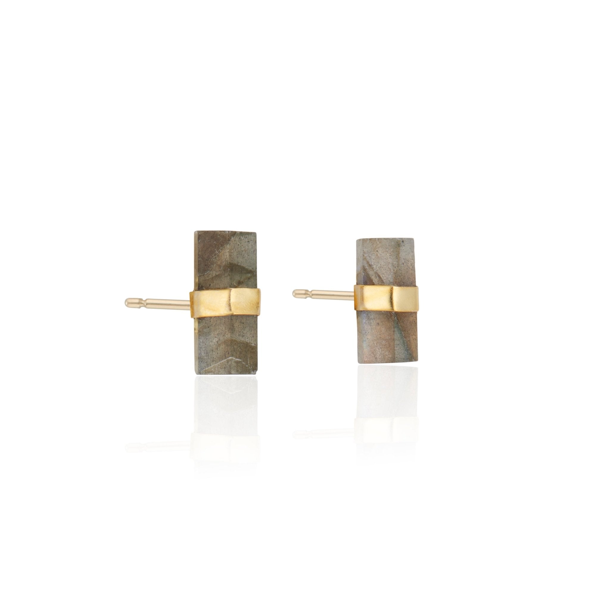 Layne Pillar Studs | Labradorite - elliparr