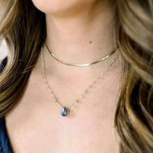 Lexie Herringbone Chain Necklace - elliparr