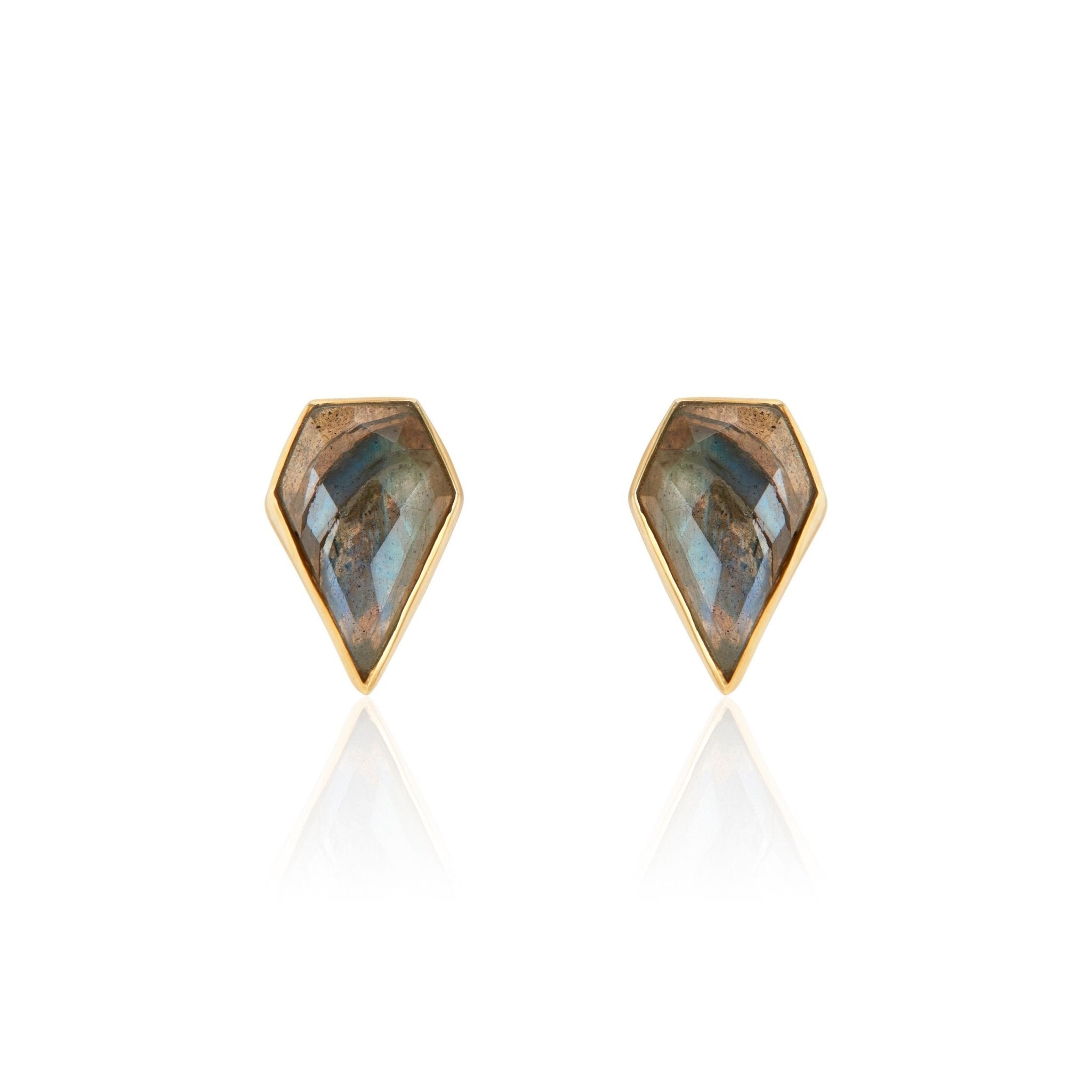 LONDON STUDS | LABRADORITE - elliparr