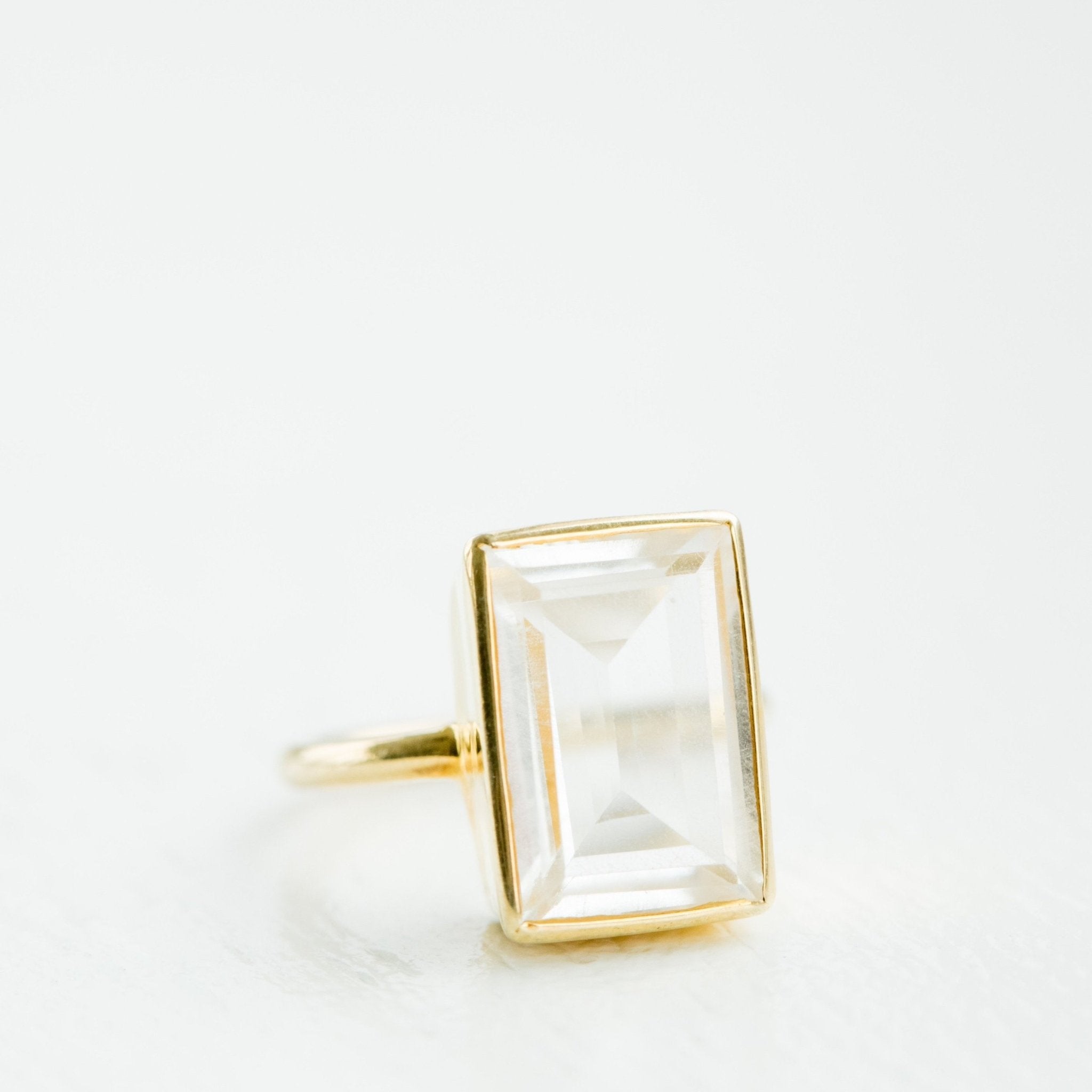 Luna Gold Ring | Crystal Quartz - elliparr