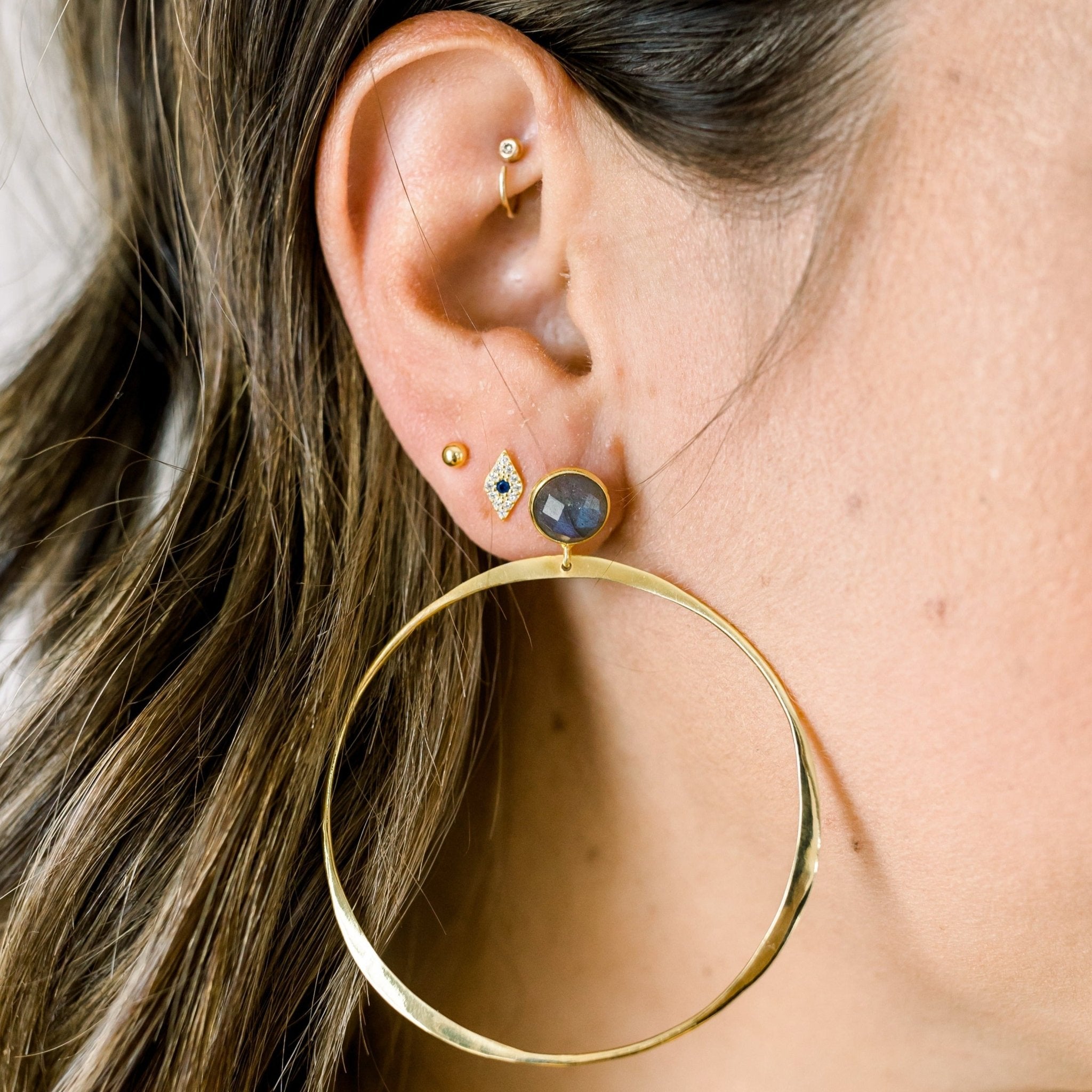 Melody Hoops | Labradorite - elliparr