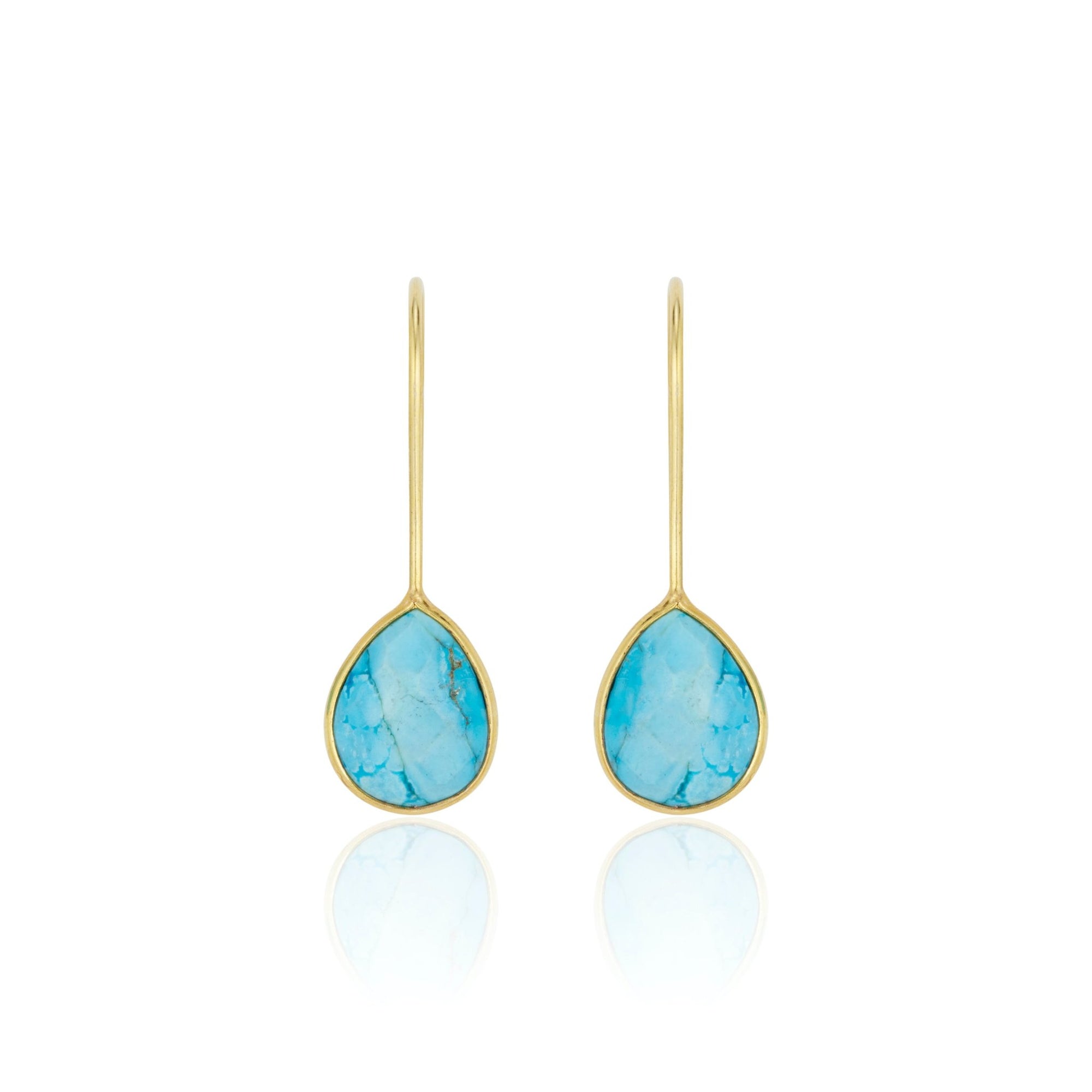 Milan Drop Earrings Turquoise - elliparr