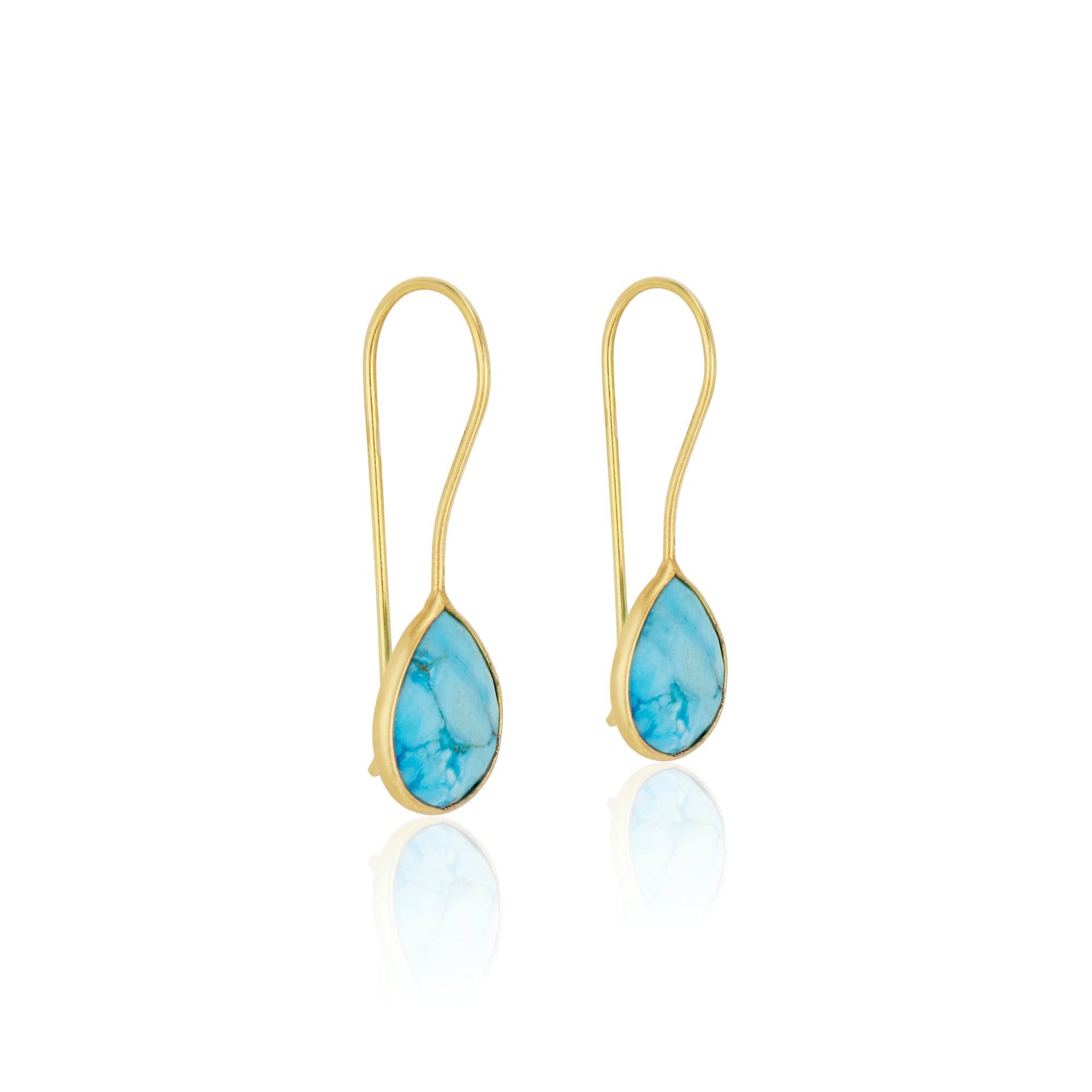 Milan Drop Earrings Turquoise - elliparr