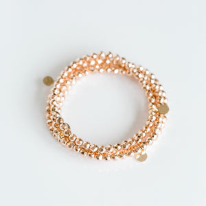 Mini Beaded Bracelet | Rose Gold - elliparr