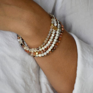 Mini Beaded Bracelet | White Howlite - elliparr