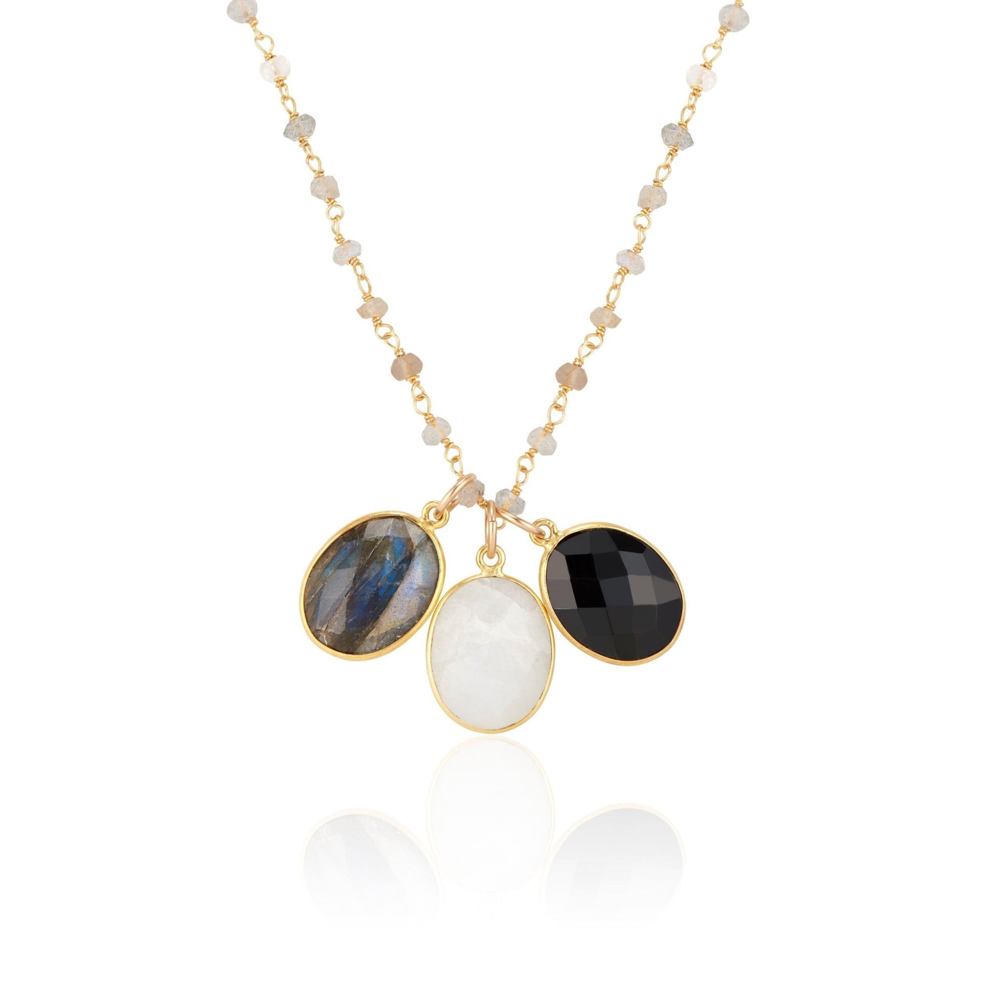 Olivia Statement Necklace | Multi Gemstone - elliparr