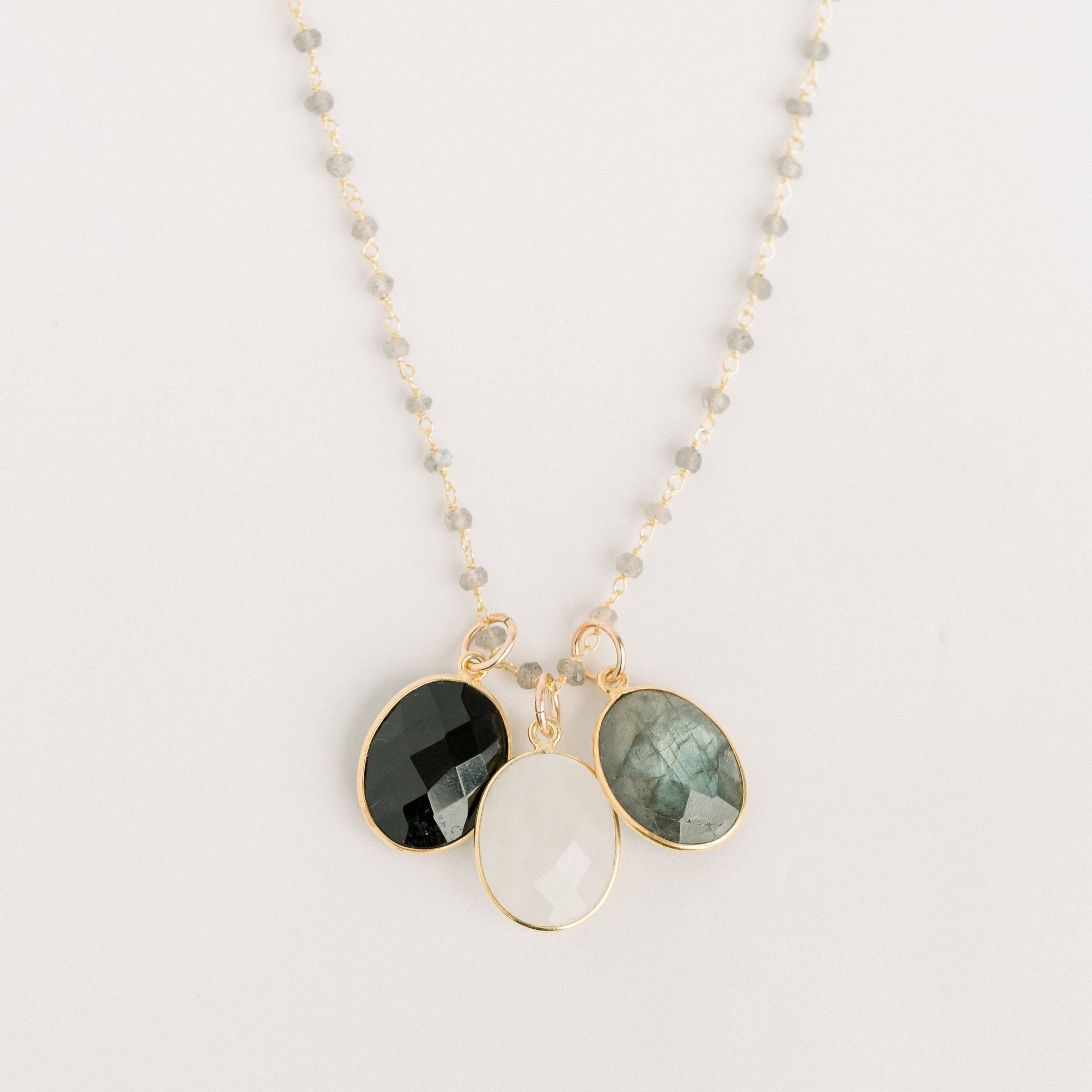 Olivia Statement Necklace | Multi Gemstone - elliparr