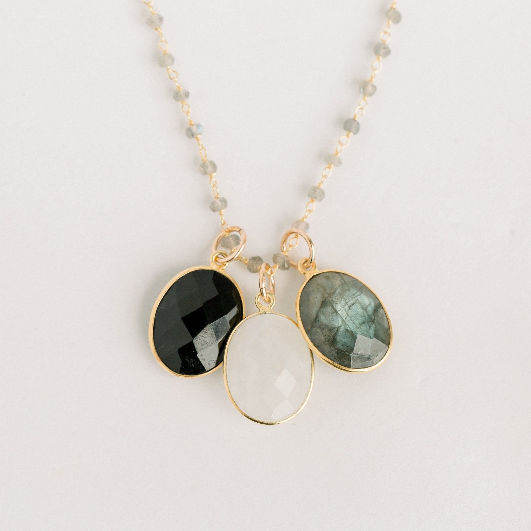 Olivia Statement Necklace | Multi Gemstone - elliparr