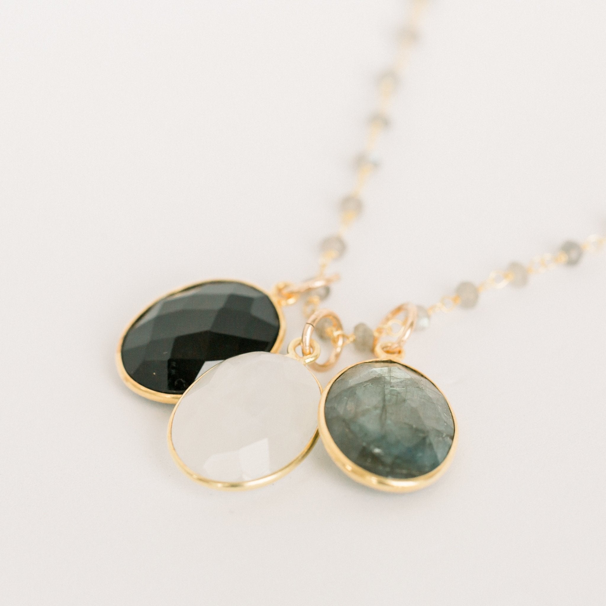 Olivia Statement Necklace | Multi Gemstone - elliparr