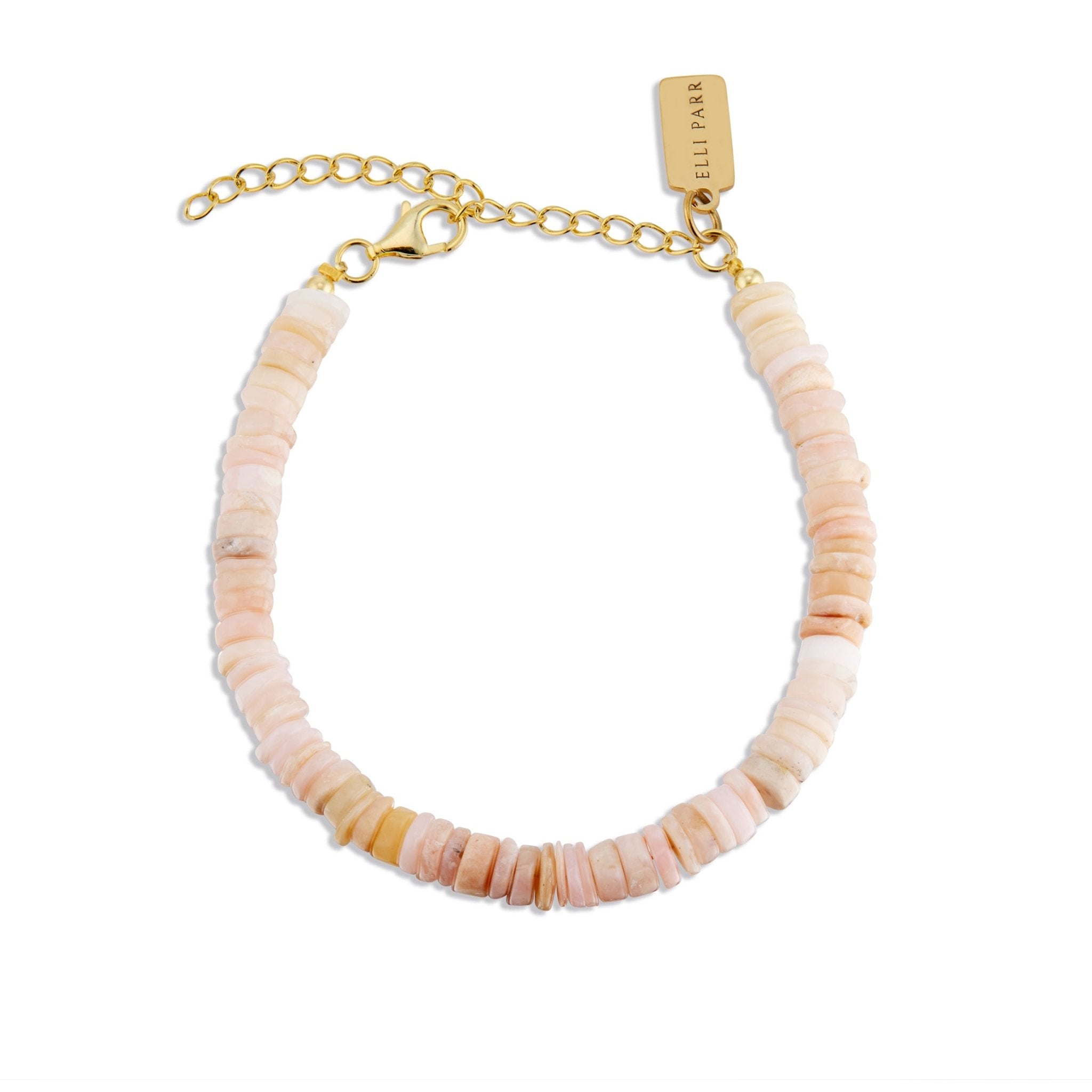 Peruvian Pink Opal Heishi Bracelet - elliparr