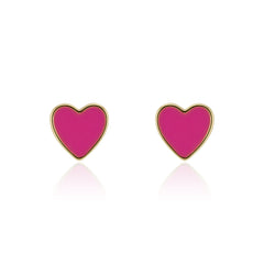 Asymmetrical Heart Stud Earrings – Vpink - Handcrafted jewelry