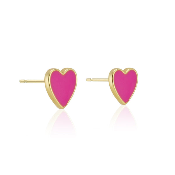 Asymmetrical Heart Stud Earrings – Vpink - Handcrafted jewelry