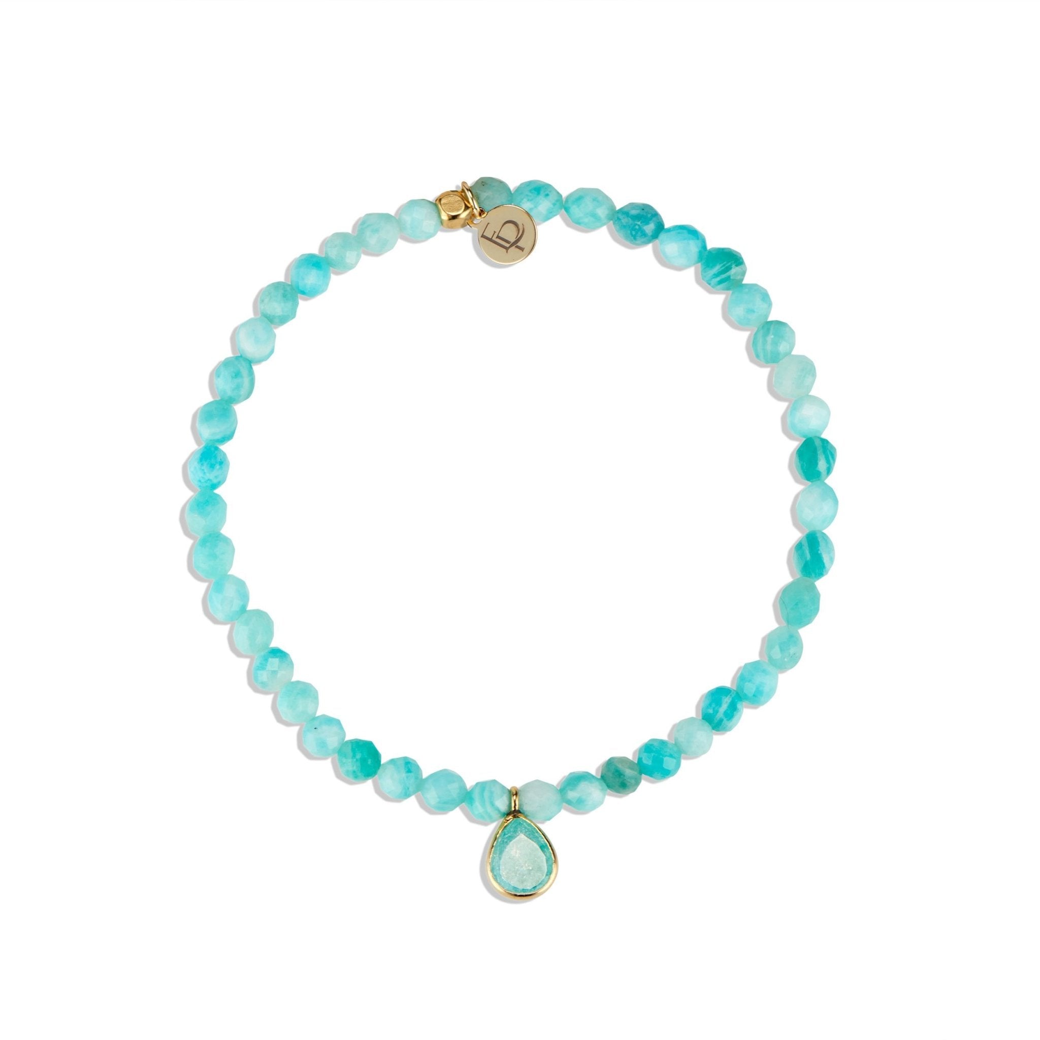 Posh Mini Beaded Bracelet | Amazonite - elliparr