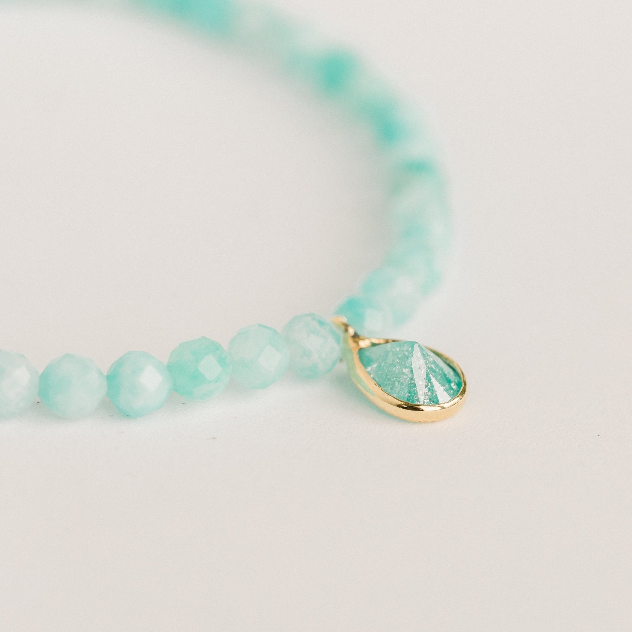 Posh Mini Beaded Bracelet | Amazonite - elliparr