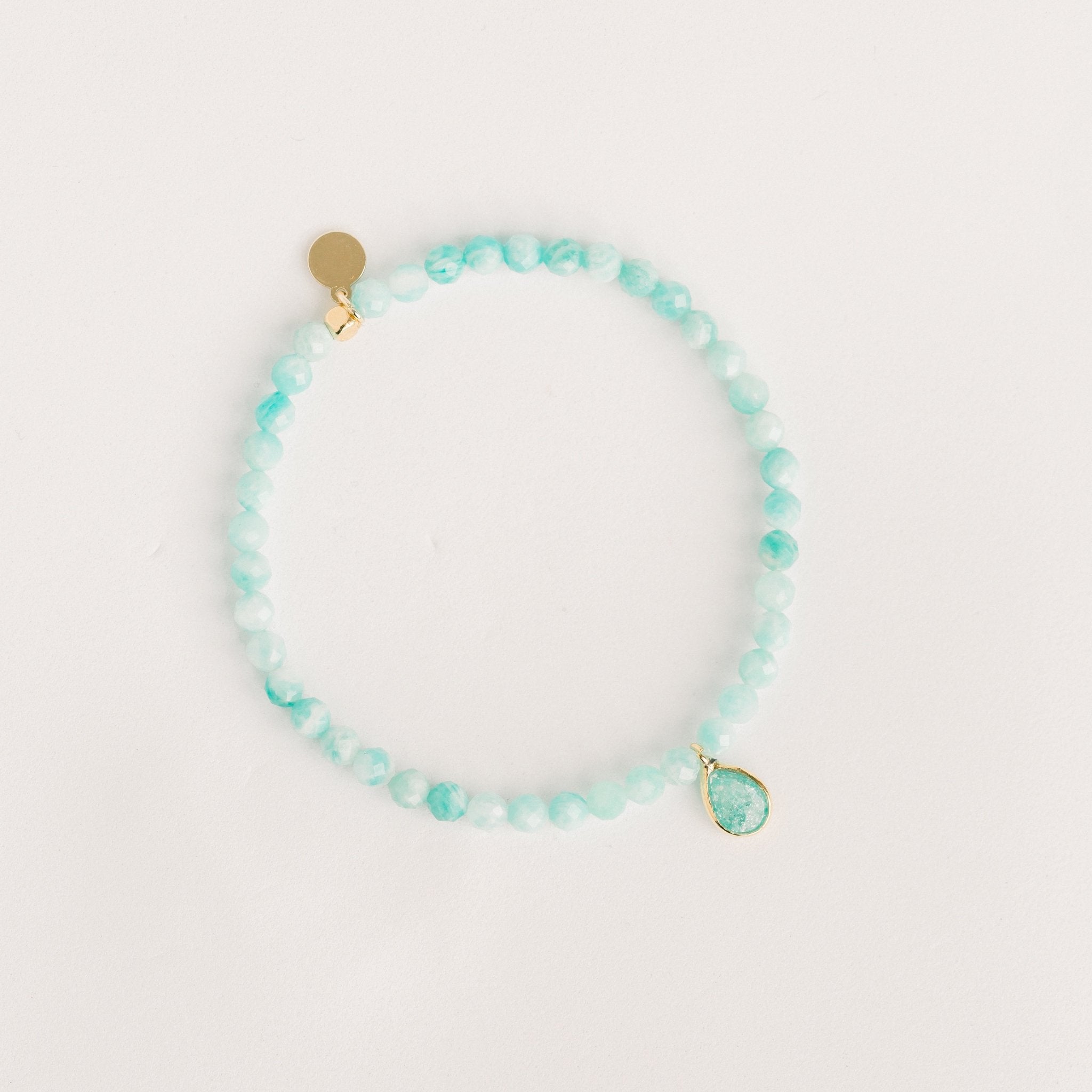 Posh Mini Beaded Bracelet | Amazonite - elliparr