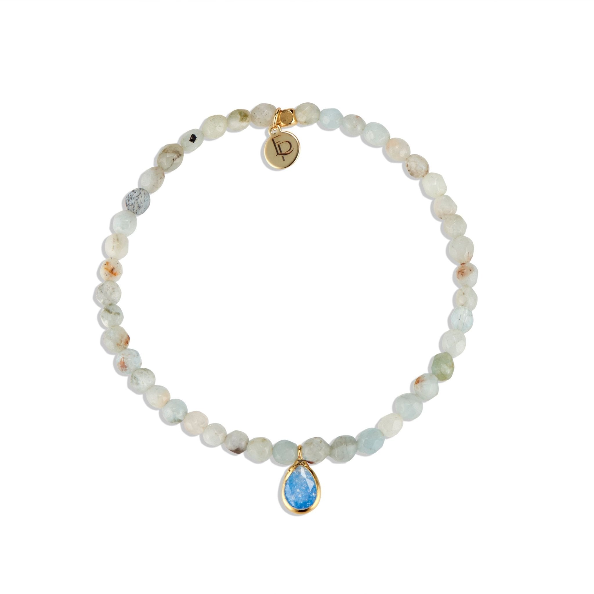 Posh Mini Beaded Bracelet | Aquamarine - elliparr