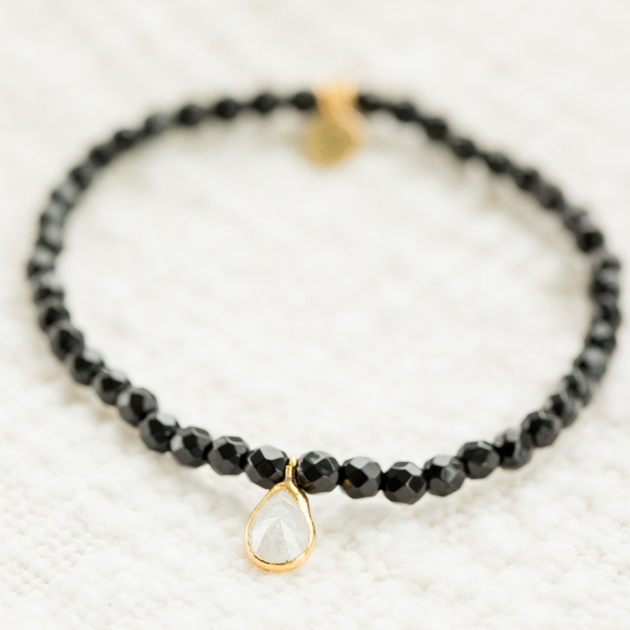 POSH MINI BEADED BRACELET | BLACK ONYX - elliparr