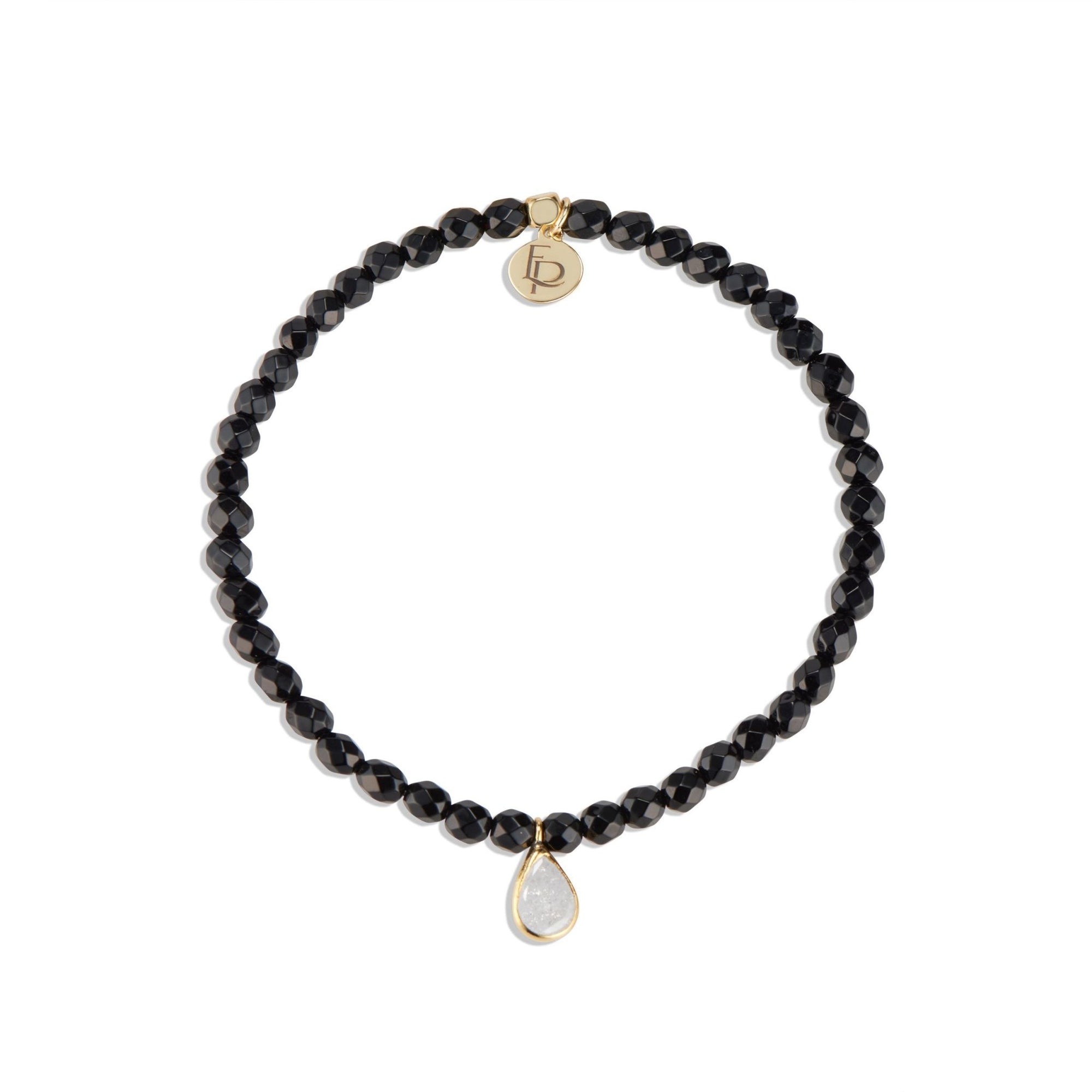 Posh Mini Beaded Bracelet | Black Onyx - elliparr