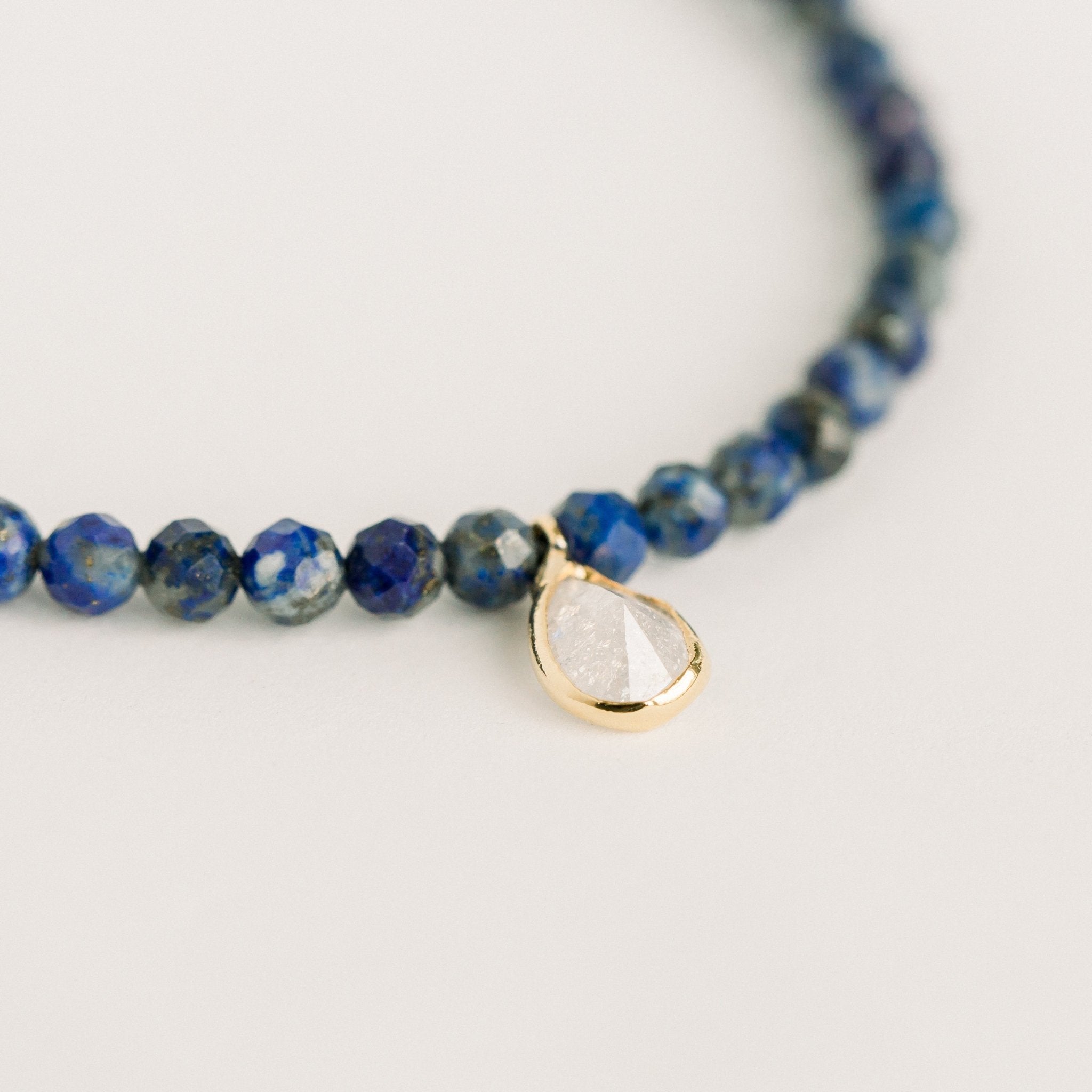 Posh Mini Beaded Bracelet | Lapis Lazuli - elliparr