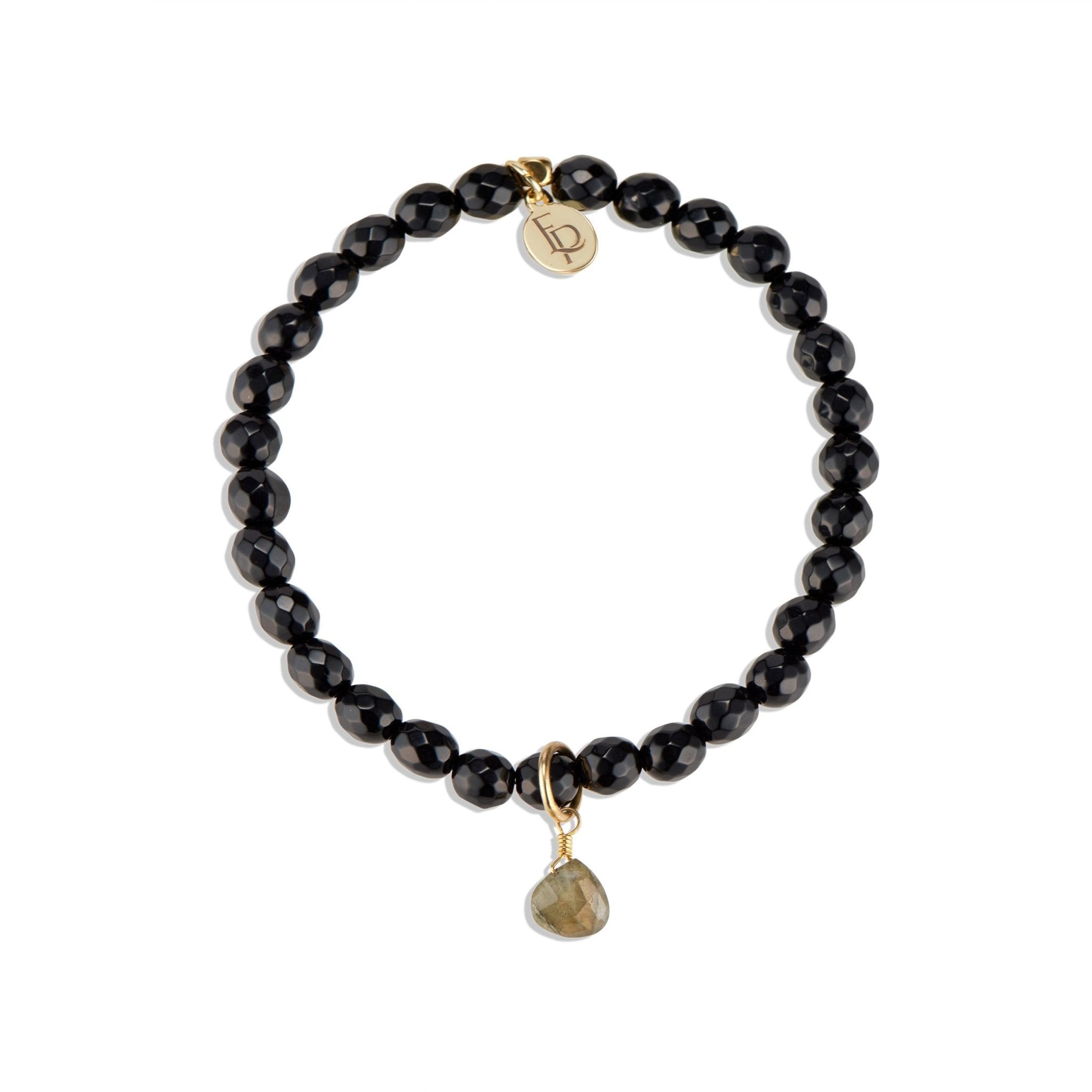 Royal Gemstone Beaded Bracelet | Black Onyx - elliparr