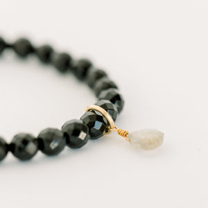 Royal Gemstone Beaded Bracelet | Black Onyx - elliparr