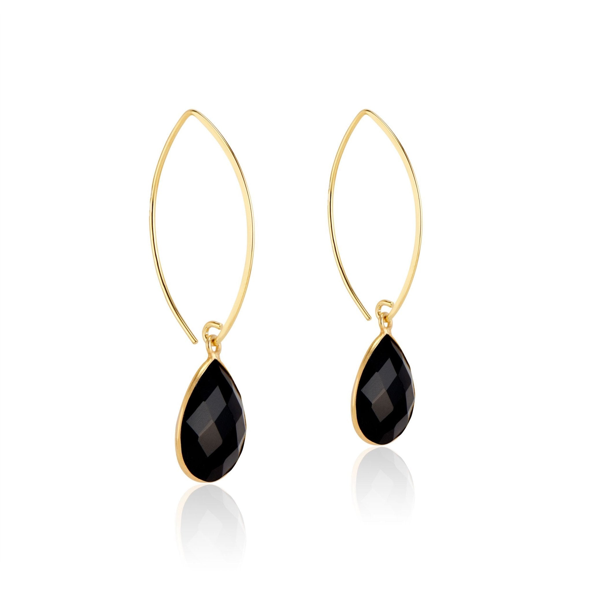 Simone Marquis Earrings | Black Onyx - elliparr