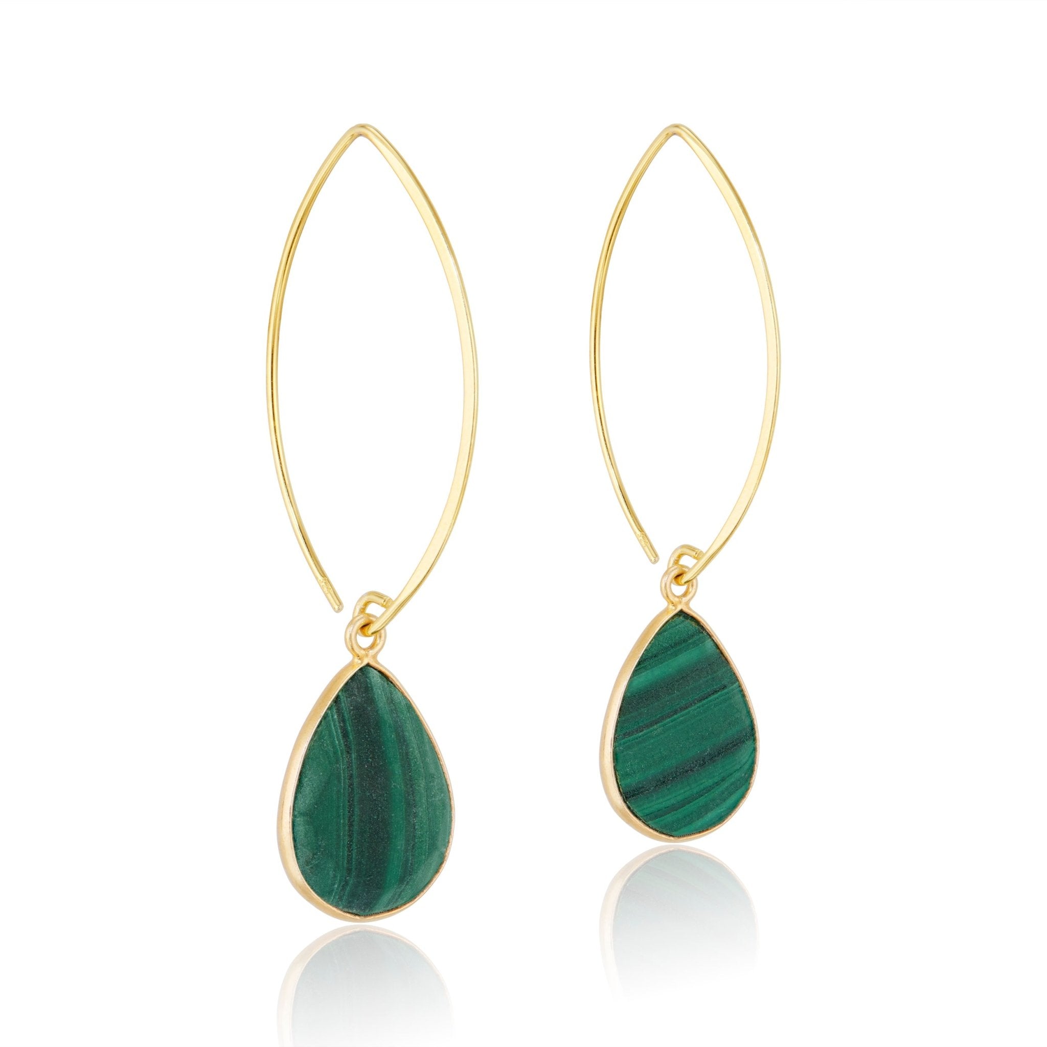 Simone Marquis Earrings | Malachite - elliparr