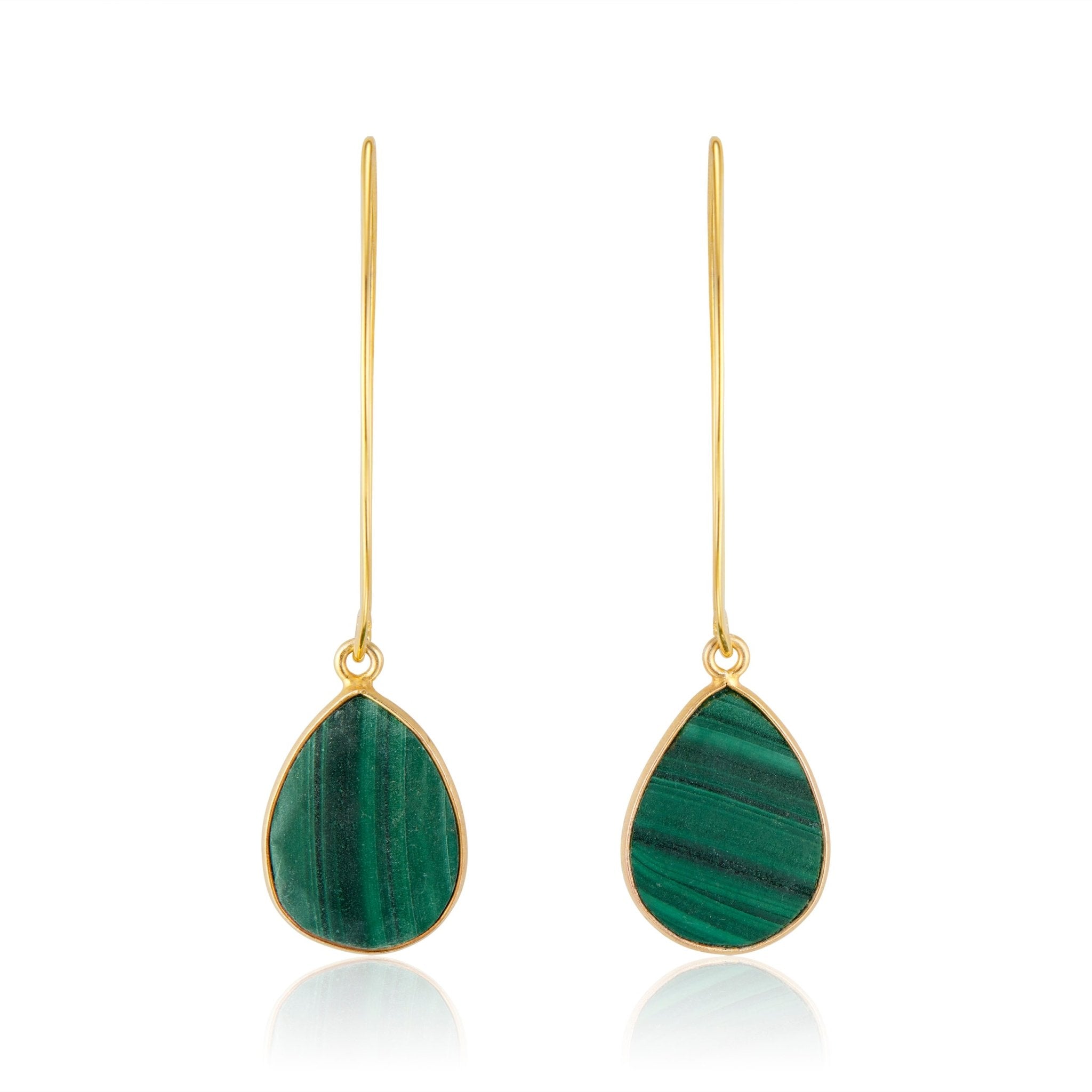 Simone Marquis Earrings | Malachite - elliparr