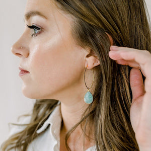 Simone Marquis Earrings | Rainbow Moonstone - elliparr